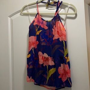 Floral halter top